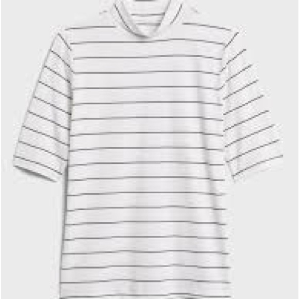 Banana Republic | Woman’s Sz XL | White and Black Striped Turtleneck
